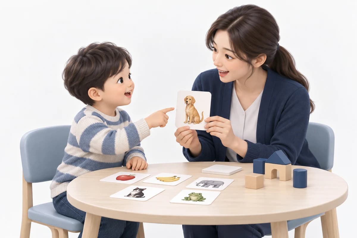 소아 언어치료를 설명하는 AI 생성 이미지